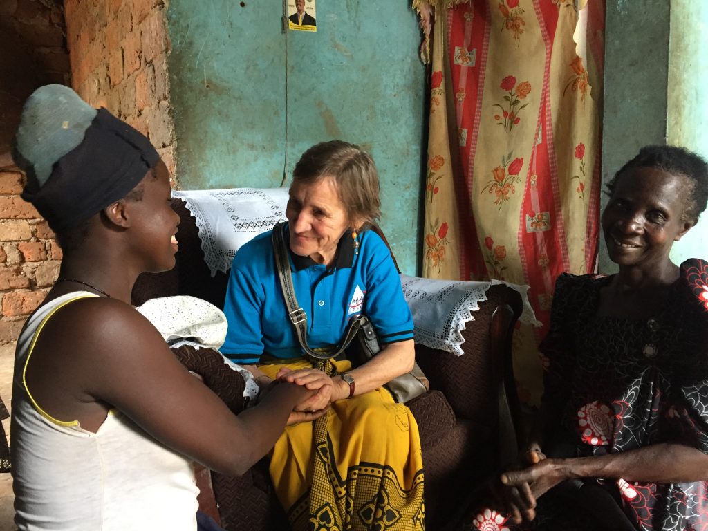 Maria meets Nakazzi (DLU beneficiary)