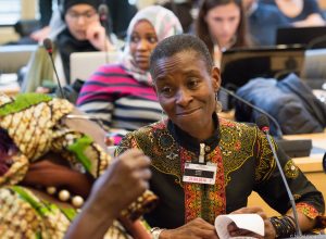 Nassozi Kiyaga from Deaf Link Uganda, participates in 15th session of CRPD Committee, Geneva.