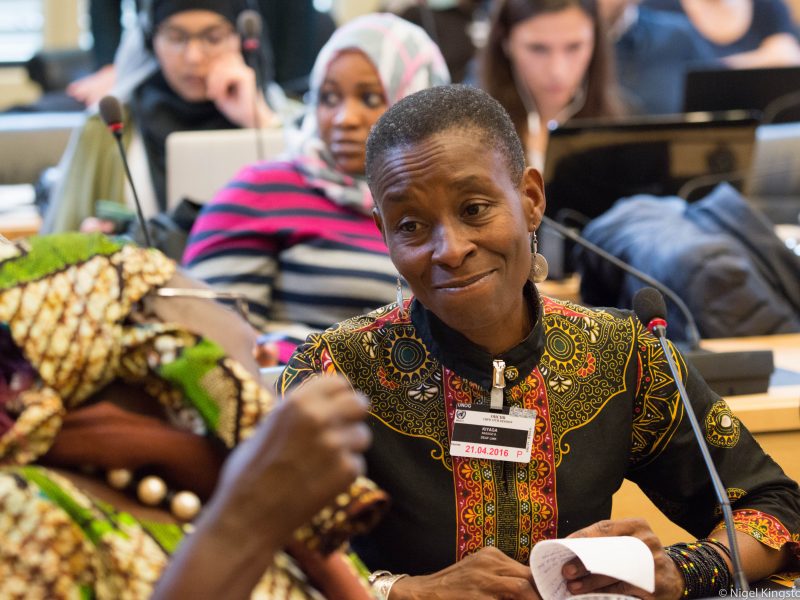 Nassozi Kiyaga from Deaf Link Uganda, participates in 15th session of CRPD Committee, Geneva.