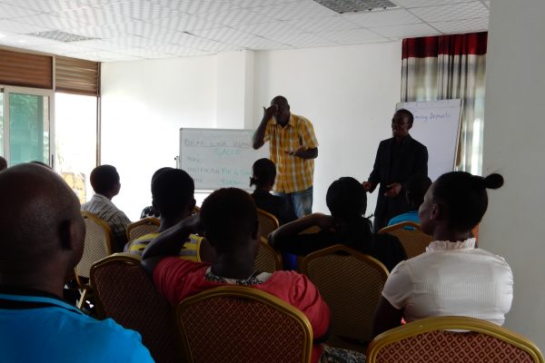 Seminar bringing together deaf adults who are members of the DLU Savings and Credit Cooperative Society (SACCO), Kampala.