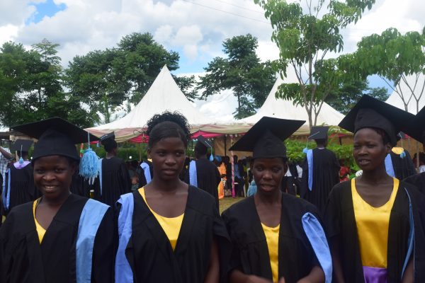 The 6th Graduation Ceremony at Apoolo Na Angor Skills Development Academy in May 2016. Four DLU-sponsored students, graduated in tailoring after one and a half years of training.