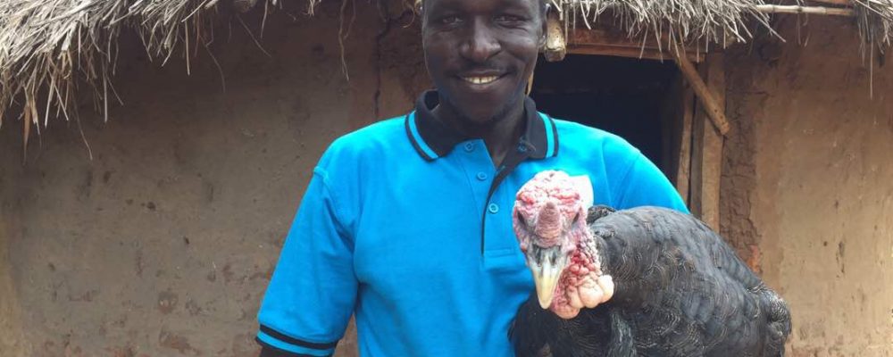 Olupot with his turkey.
