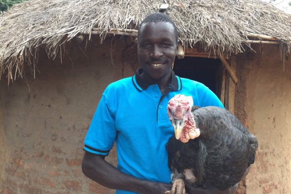 Olupot with his turkey.