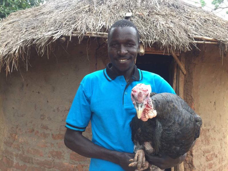 Olupot with his turkey.