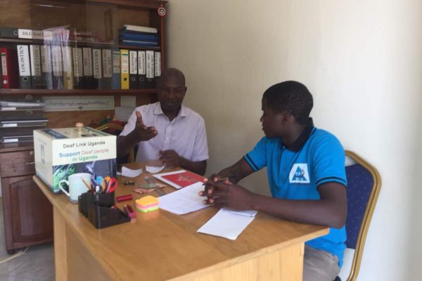 Abdu and Ismail at DLU office